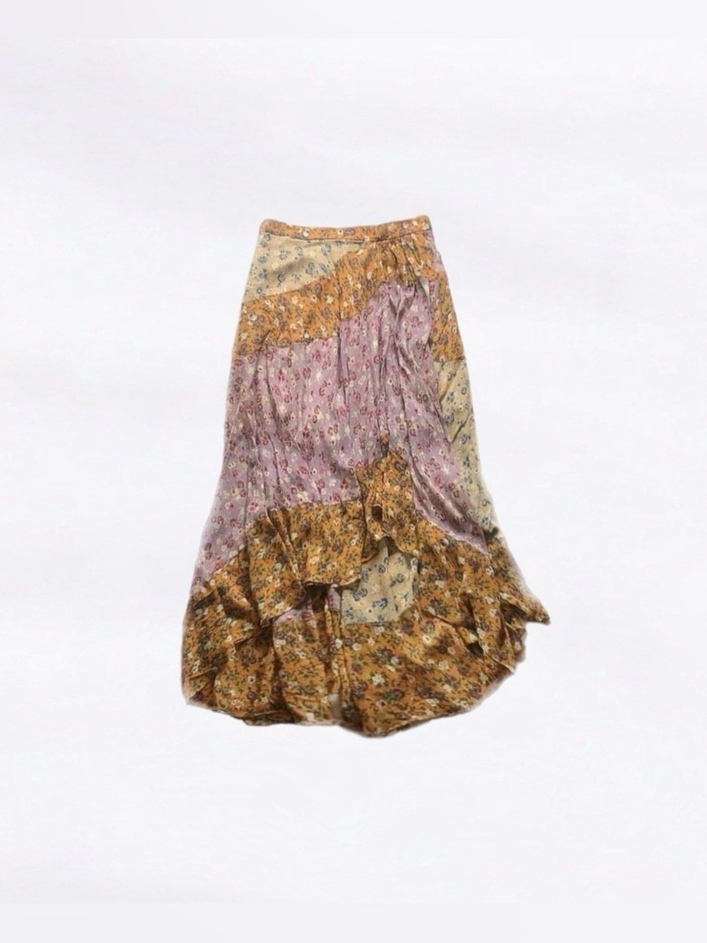 zara β patchwork asymmetrical skirt